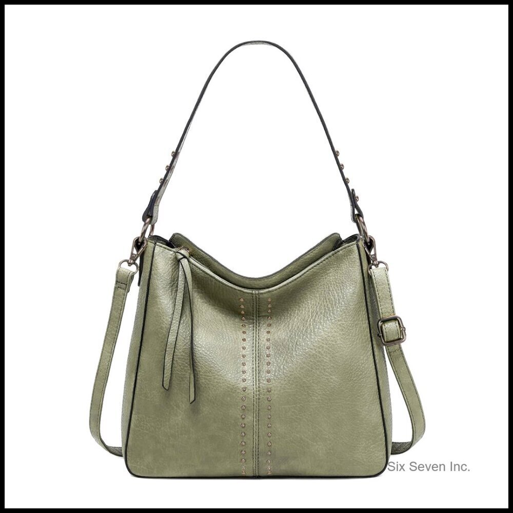 PU Leather Hobo Bag Convertible Crossbody Shoulder Purse Chic Functional